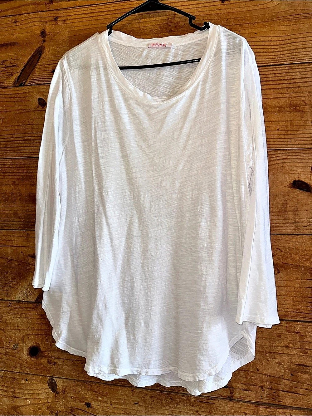 Fresh Produce Jersey Tunic White Long Sleeve XL